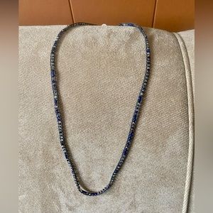Crystal Strand With Black Cord Necklace